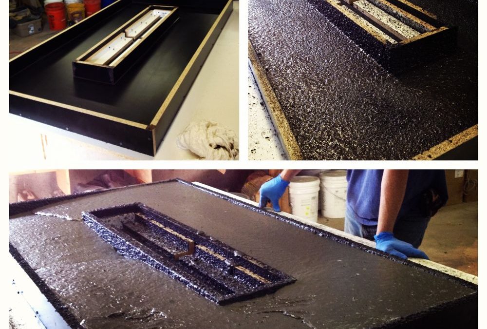 Building a Concrete Countertop for a Fire Pit