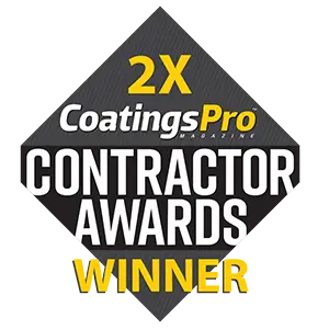  2X CoatingsPro Magazine Contractor Awards winner badge 